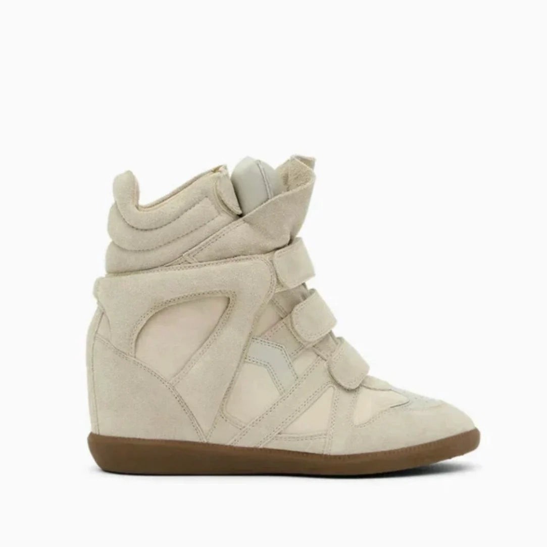 10'S WEDGE SNEAKER IN BEIGE