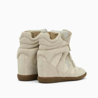 10'S WEDGE SNEAKER IN BEIGE