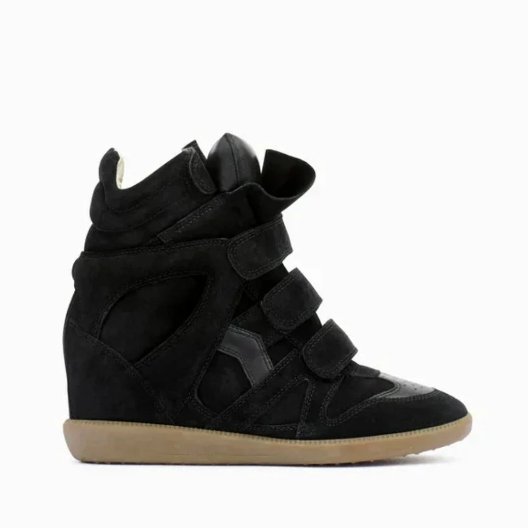 10'S WEDGE SNEAKER IN BLACK