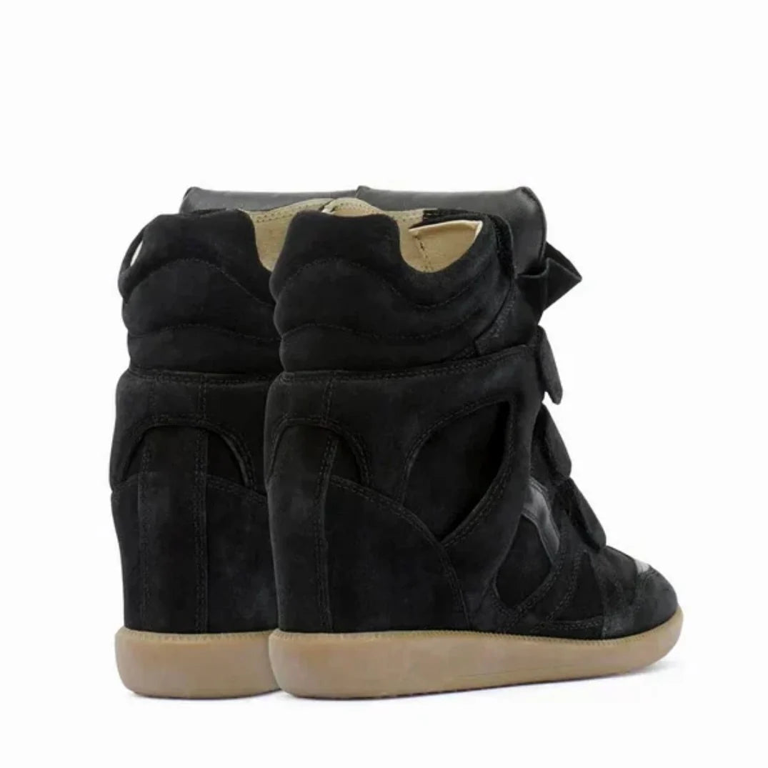10'S WEDGE SNEAKER IN BLACK
